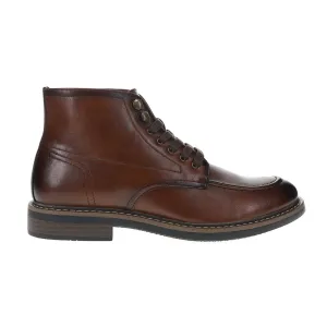 Burnished Round Toe Lace Up Boots