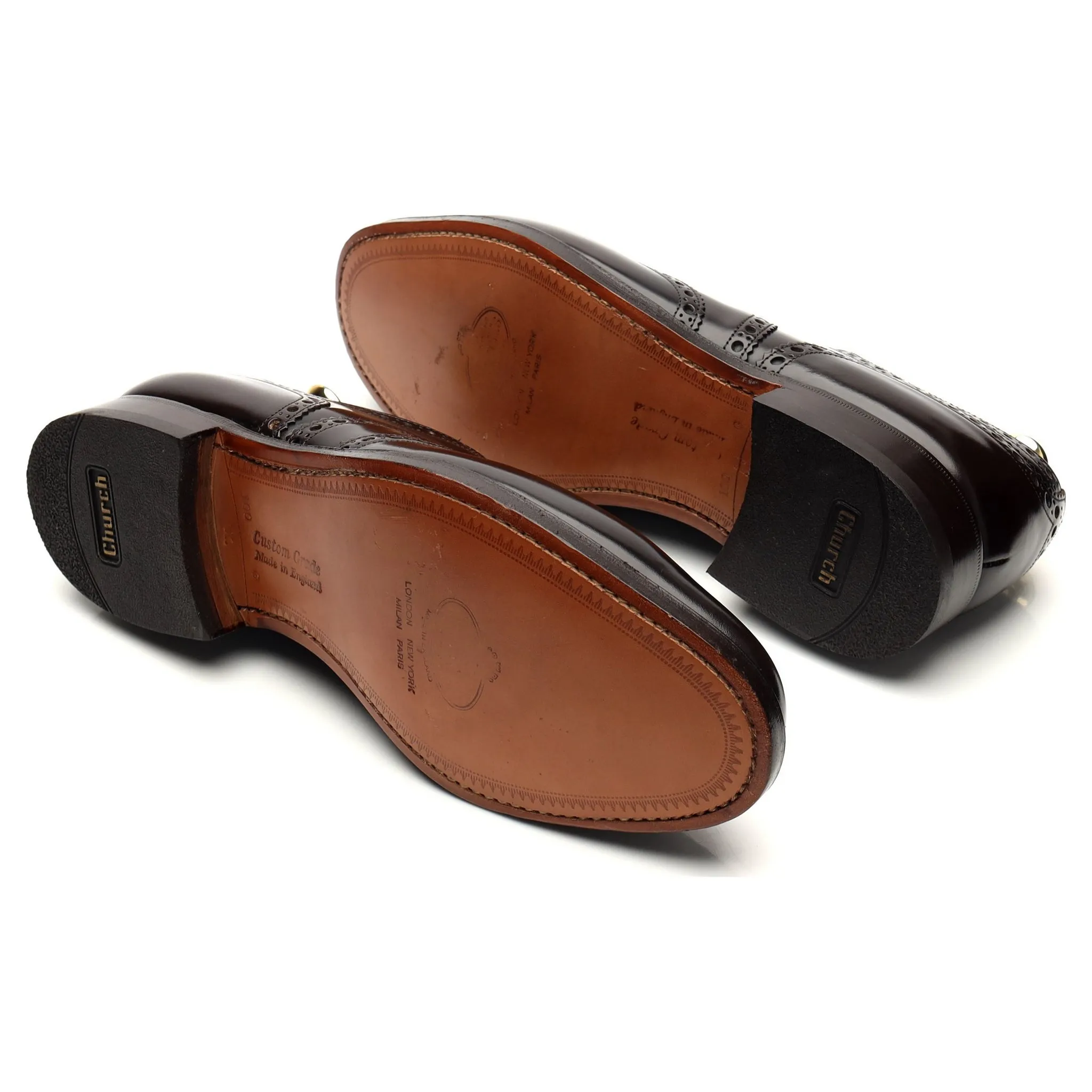'Burwood' Dark Brown Leather Oxford Brogues UK 10 G