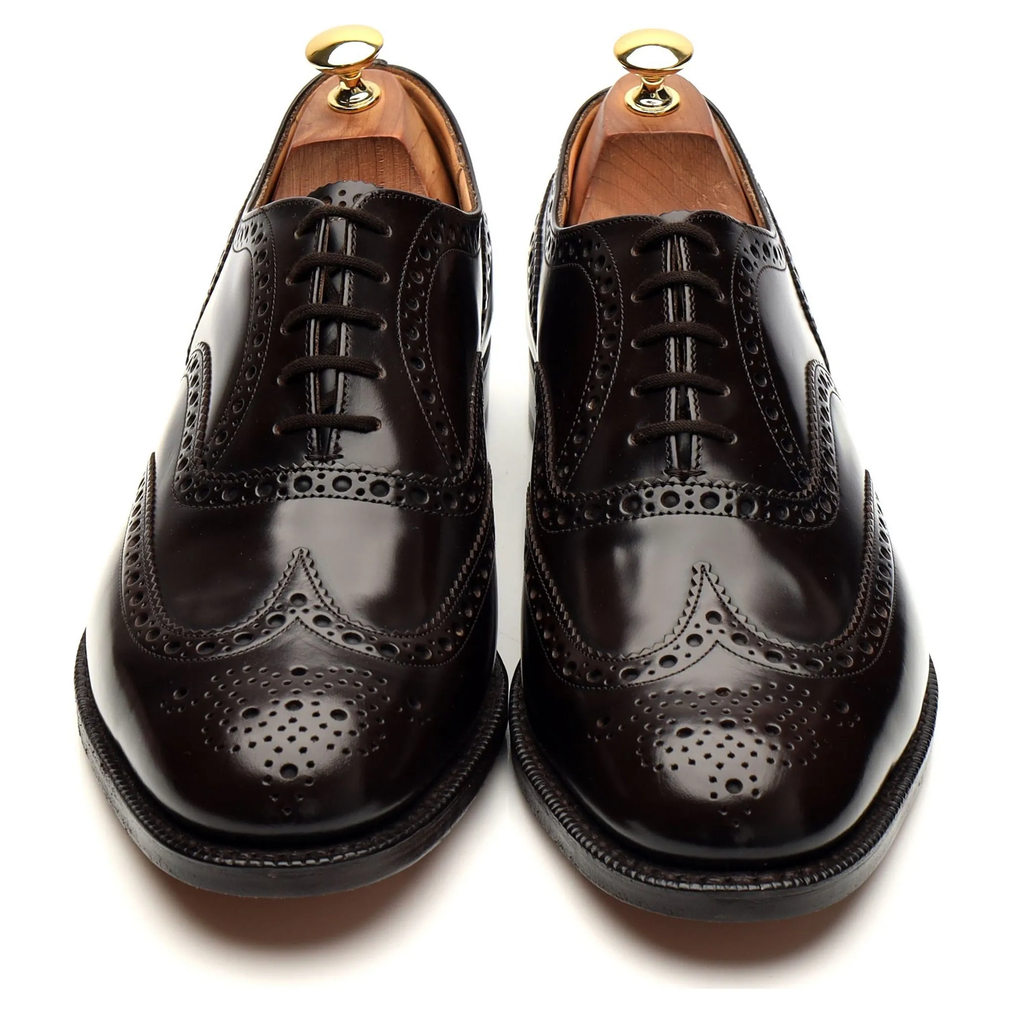 'Burwood' Dark Brown Leather Oxford Brogues UK 10 G