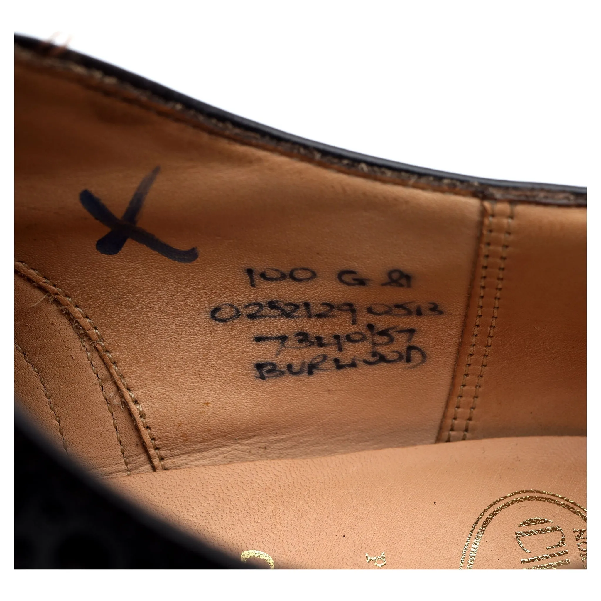'Burwood' Dark Brown Leather Oxford Brogues UK 10 G