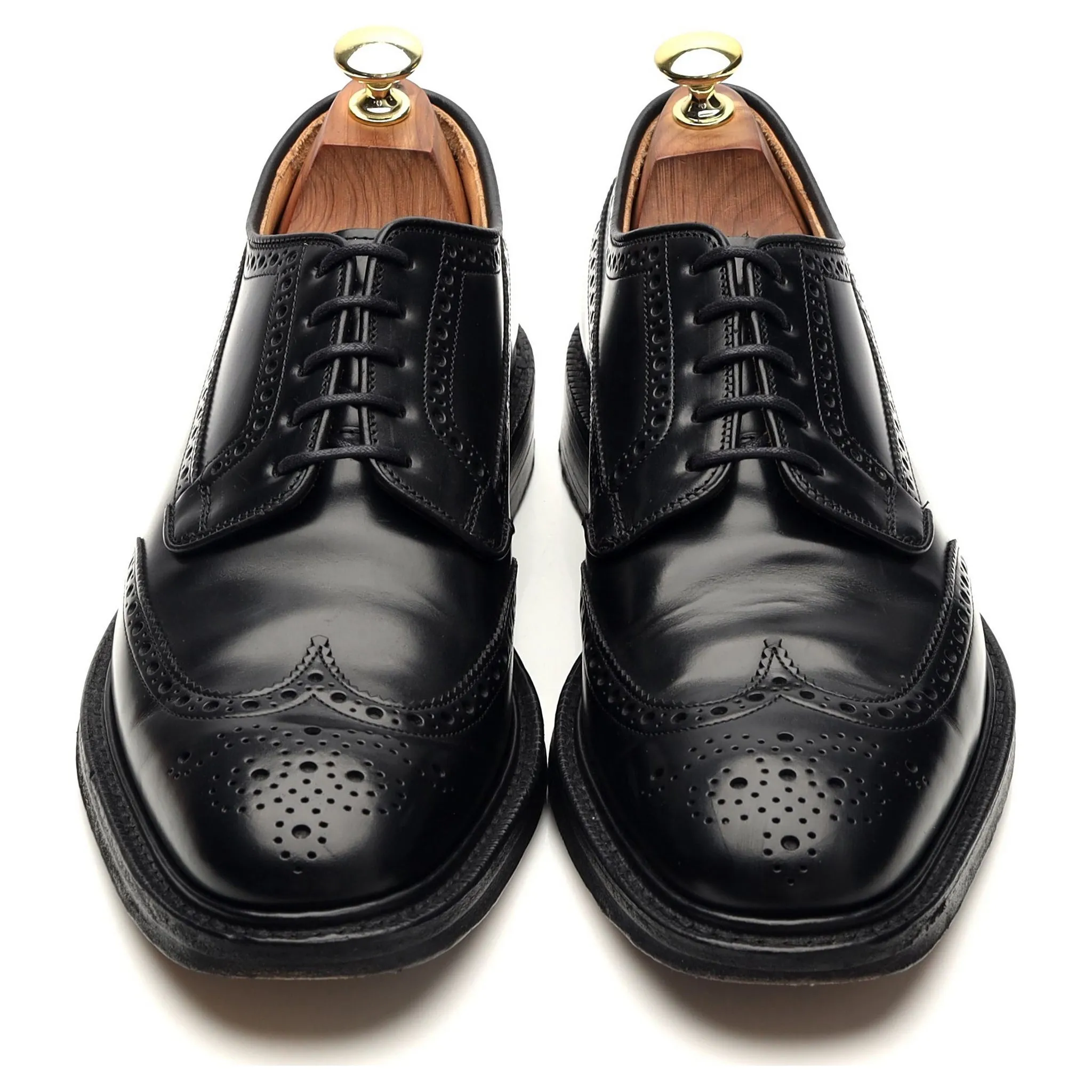 'Grafton' Black Leather Derby Brogues UK 7.5 F