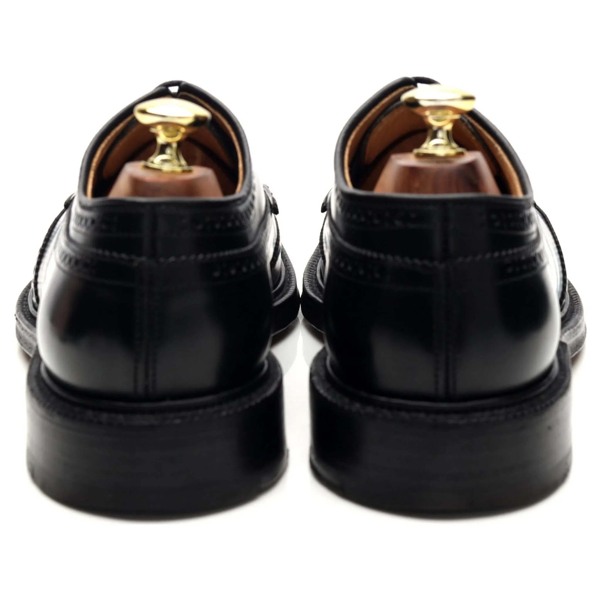 'Grafton' Black Leather Derby Brogues UK 7.5 F