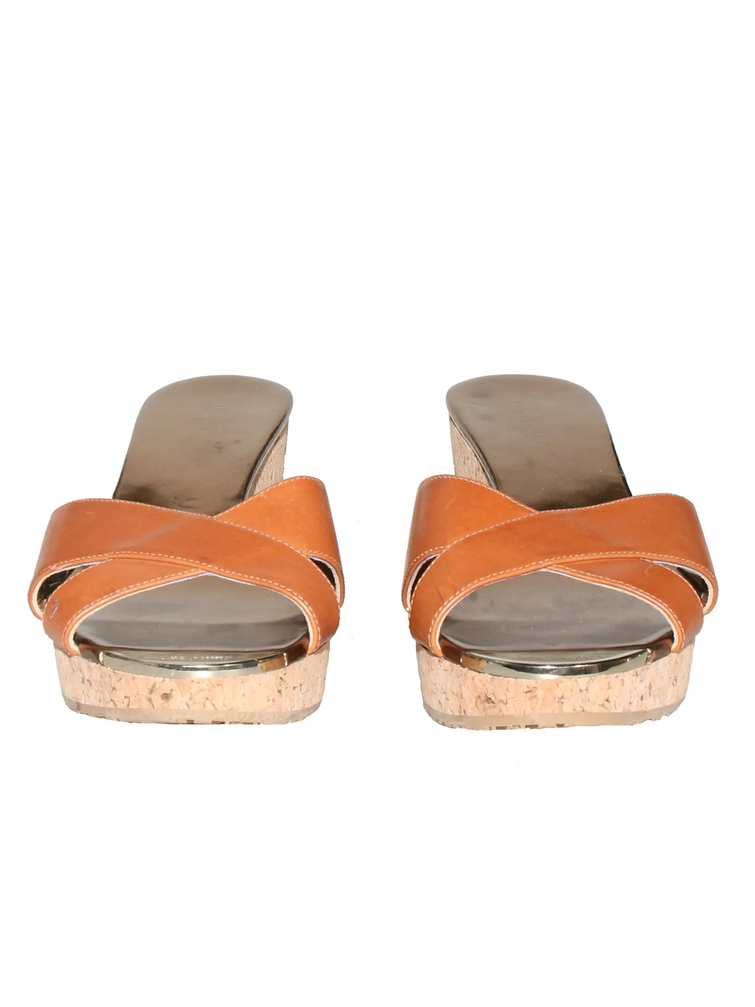 Leather Wedge Sandals