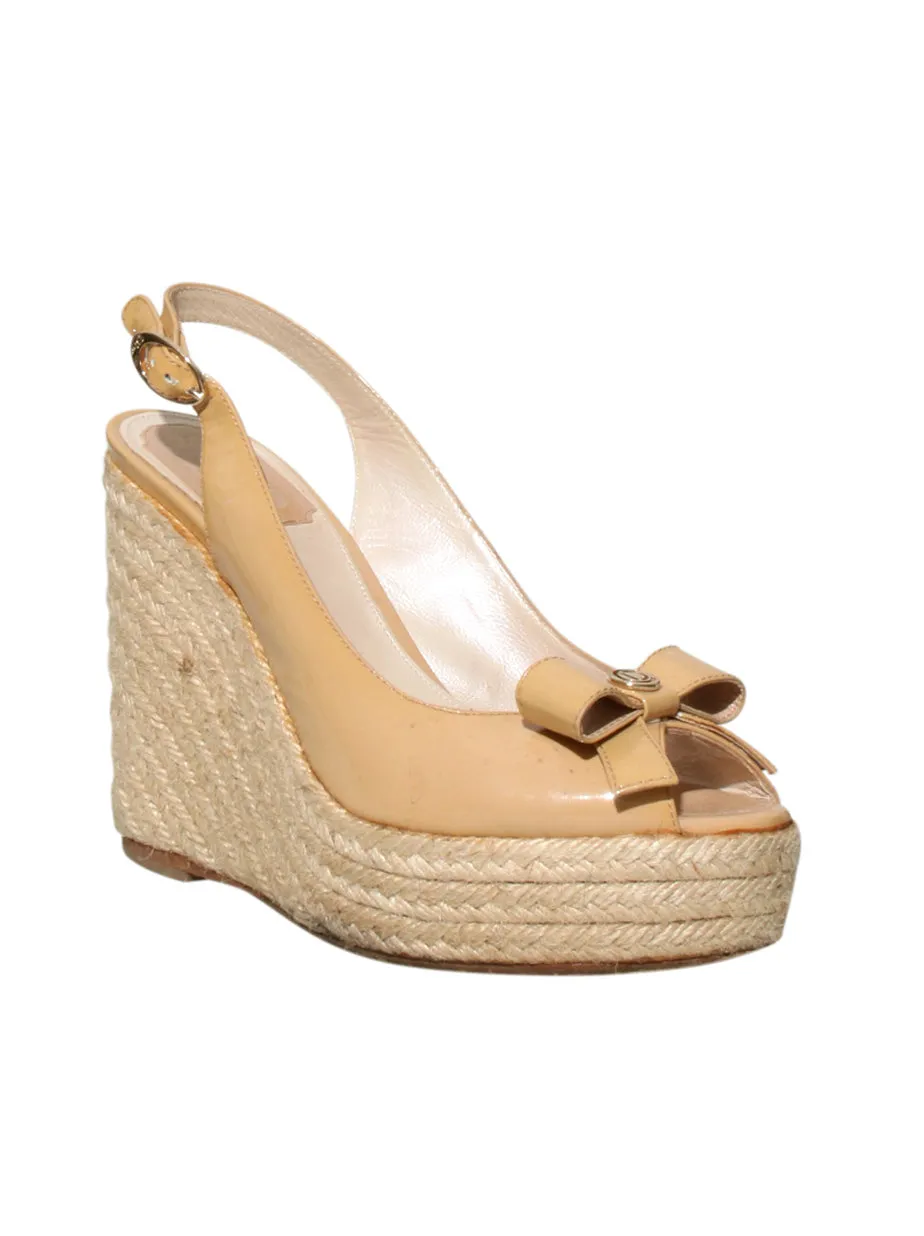 Patent Leather Wedge Sandals