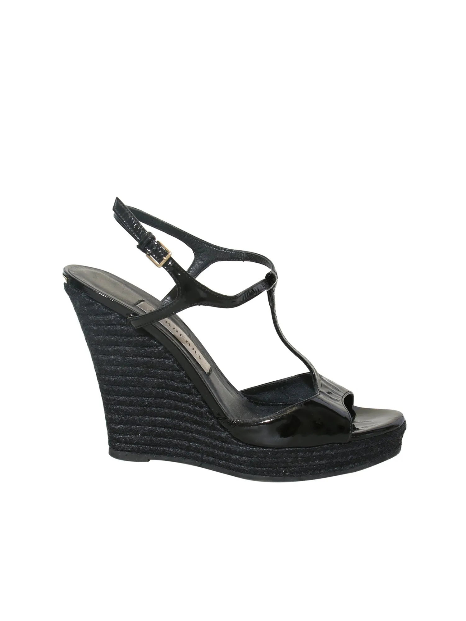 Patent Leather Wedge Sandals
