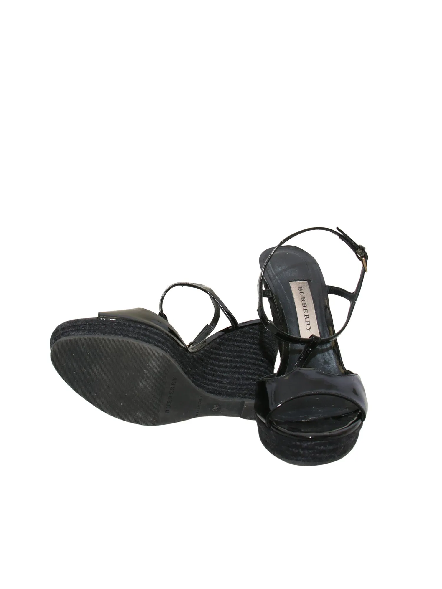 Patent Leather Wedge Sandals