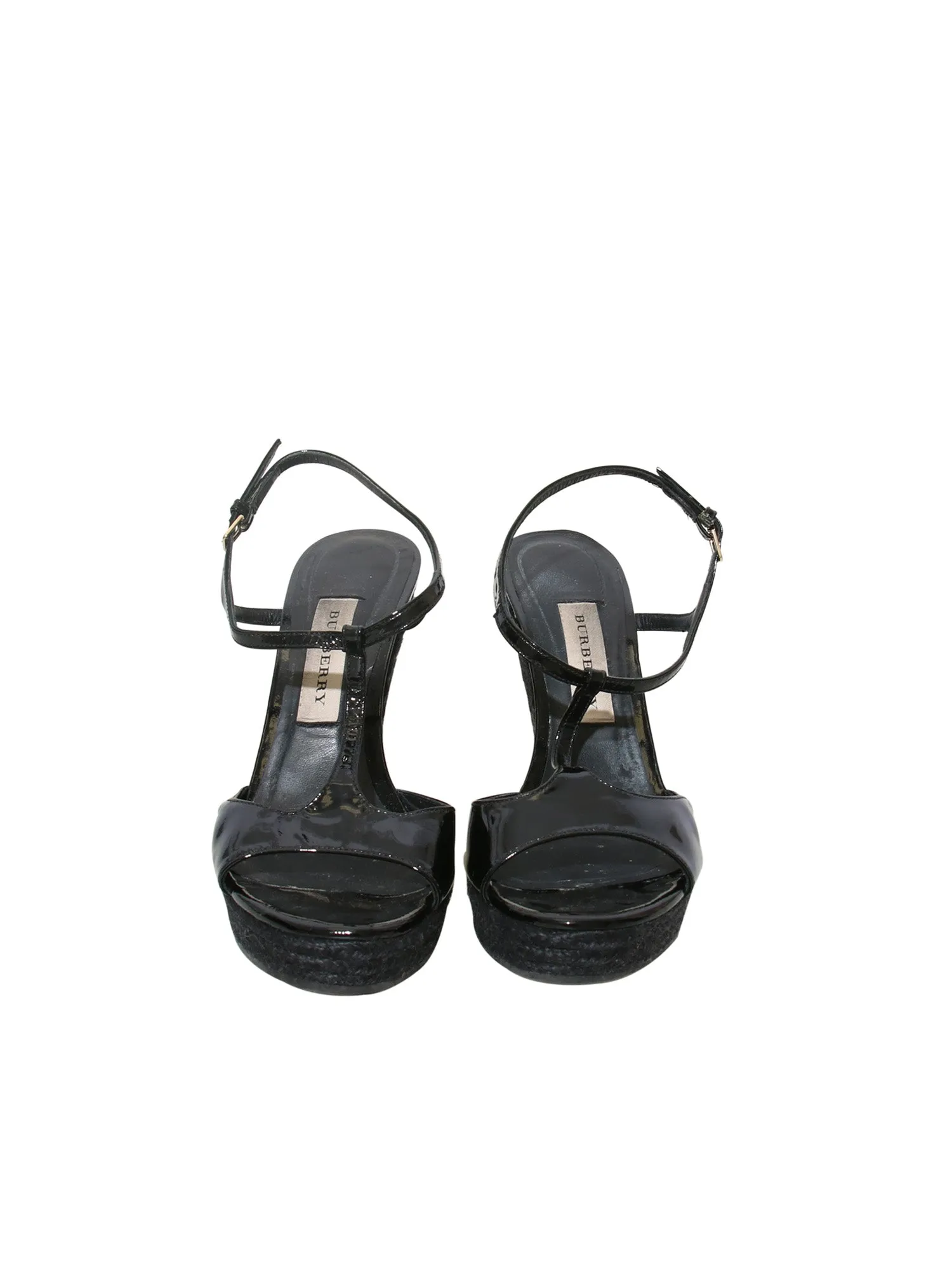 Patent Leather Wedge Sandals