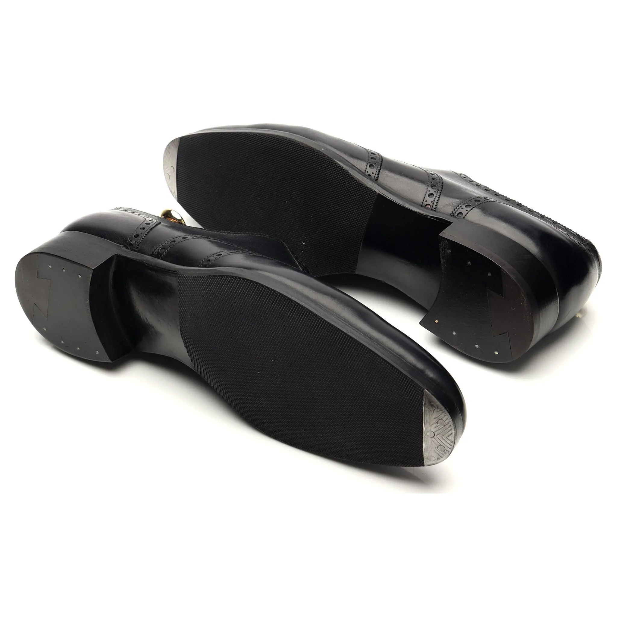 'Rothschild' Black Leather Oxford Brogues UK 8 E