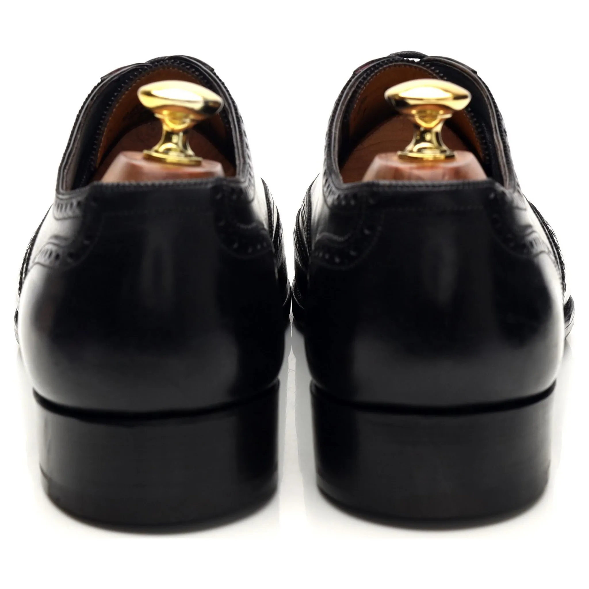 'Rothschild' Black Leather Oxford Brogues UK 8 E