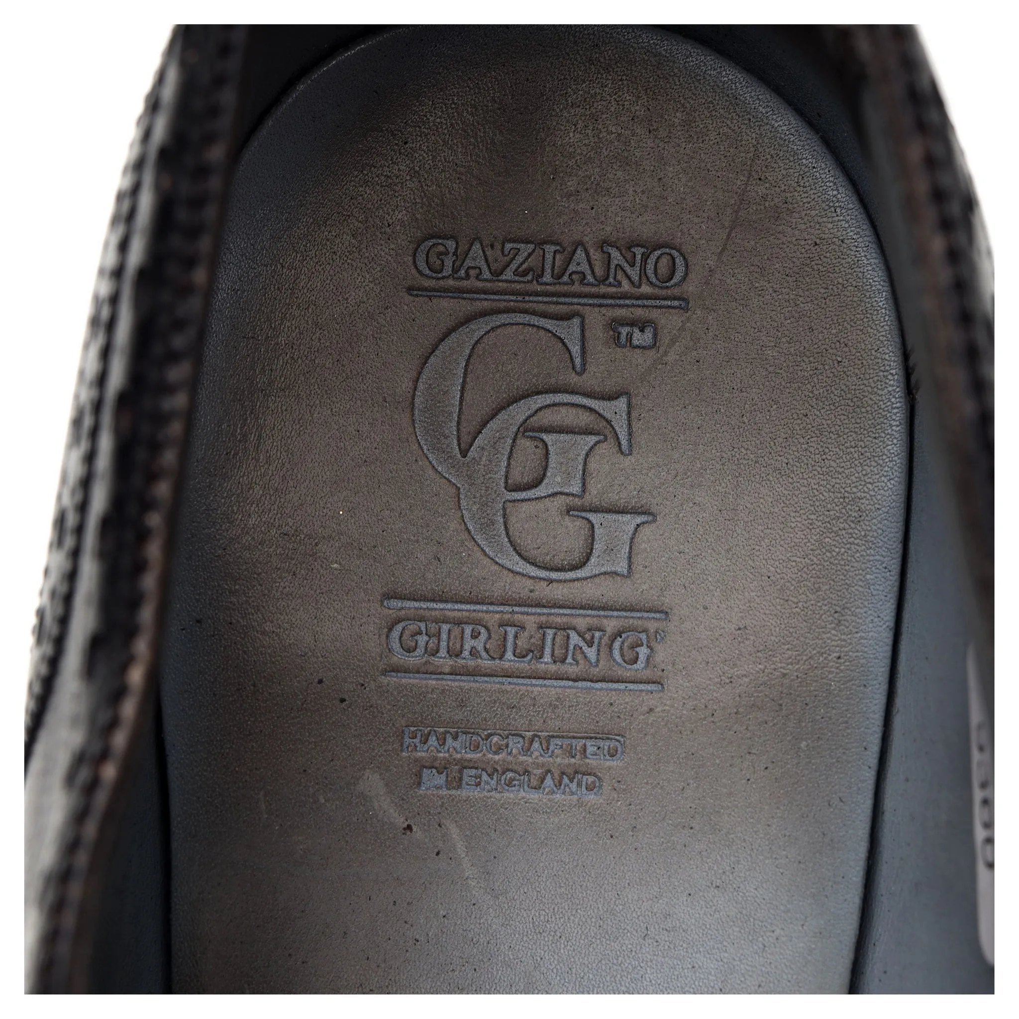'Rothschild' Black Leather Oxford Brogues UK 8 E