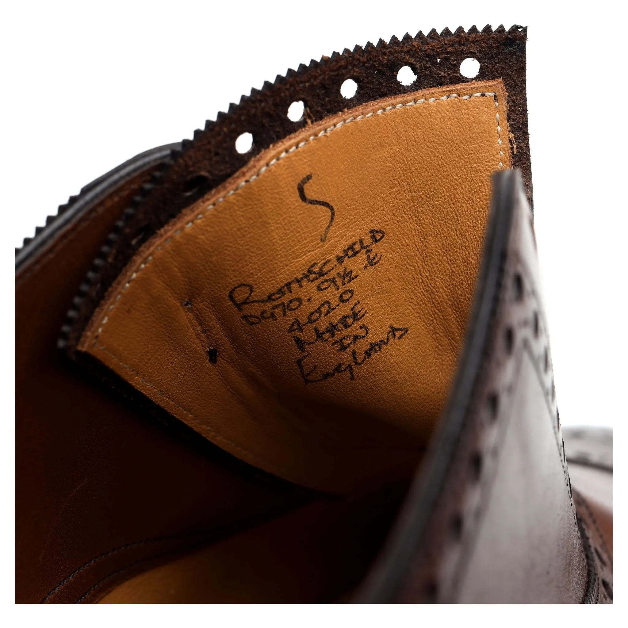 'Rothschild' Brown Leather Oxford Brogues UK 9.5 E
