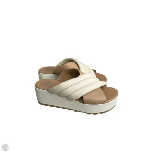 Sandals Heels Platform By Sorel In Beige, Size: 7