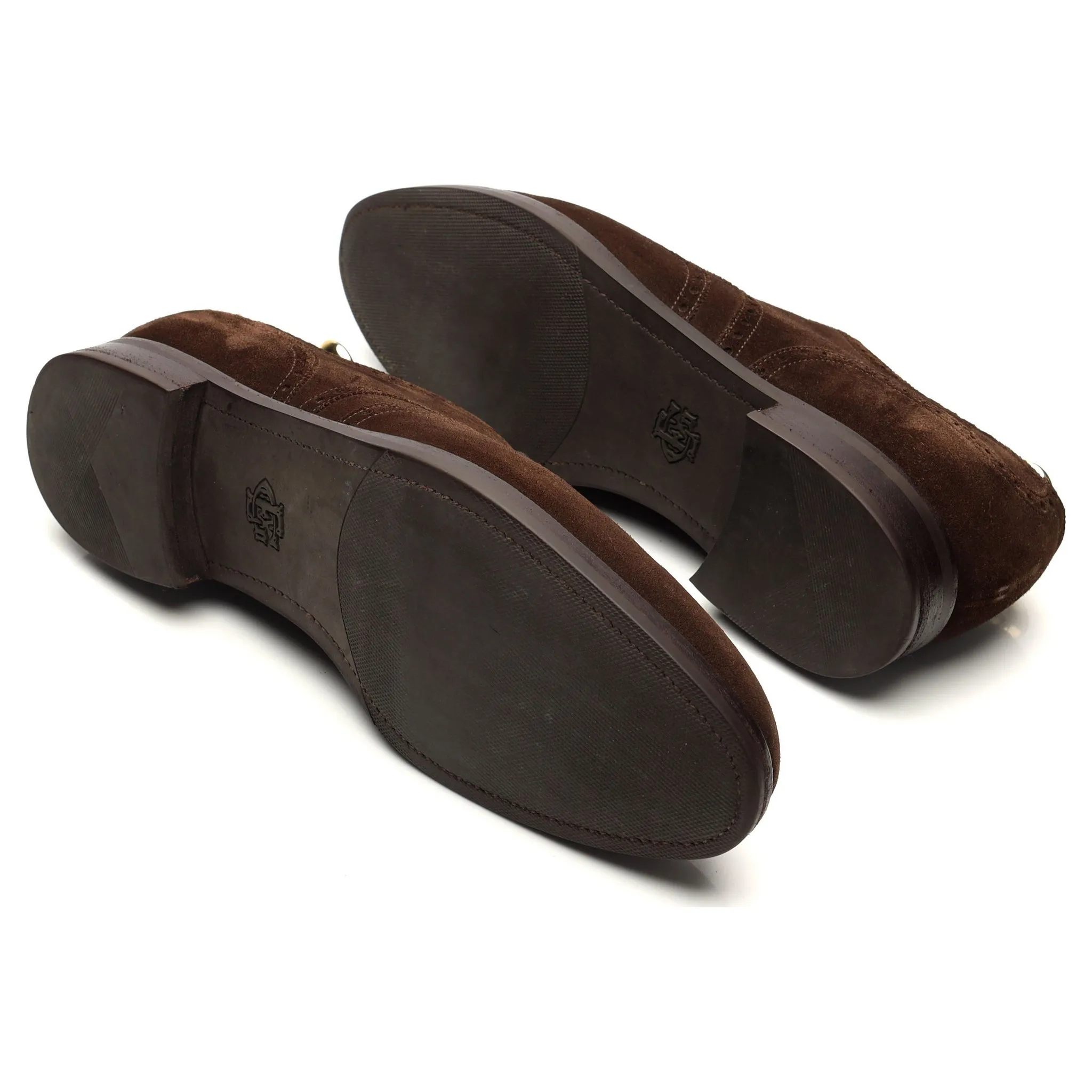 'Sandringham' Dark Brown Suede Derby Brogues UK 10 E
