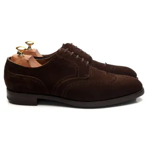 'Sandringham' Dark Brown Suede Derby Brogues UK 10 E