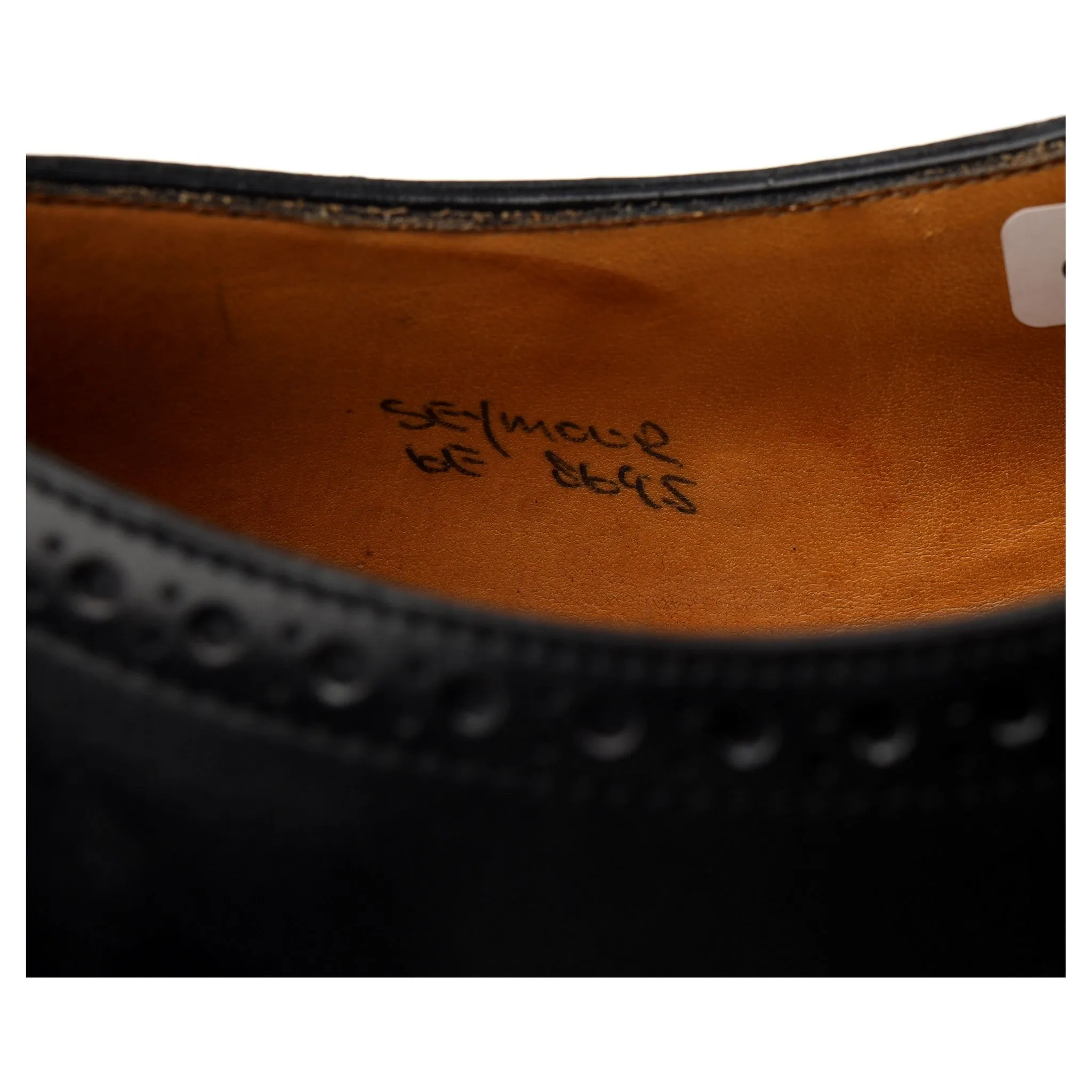'Seymour' Black Leather Oxford Brogues UK 6 E