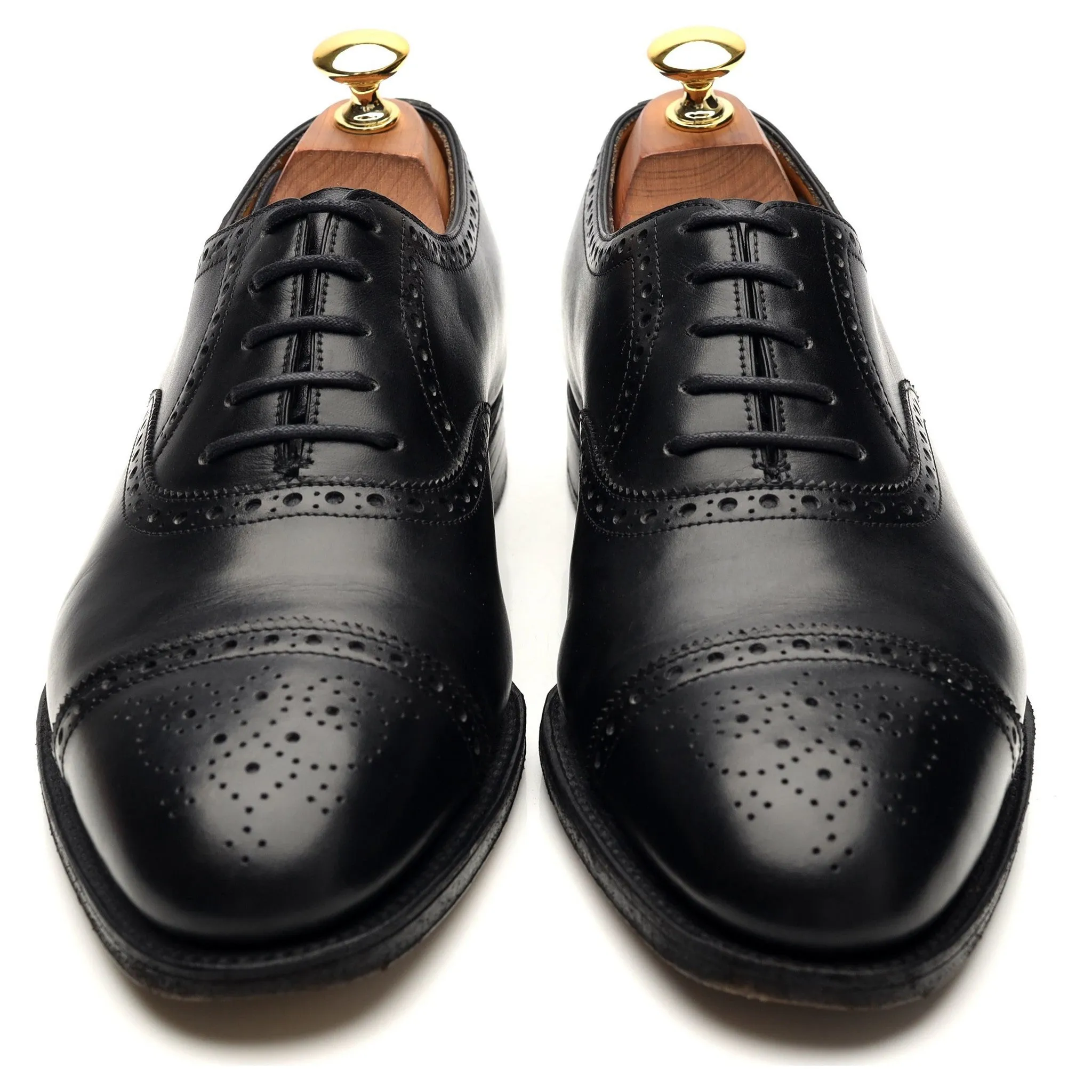 'Seymour' Black Leather Oxford Brogues UK 6 E