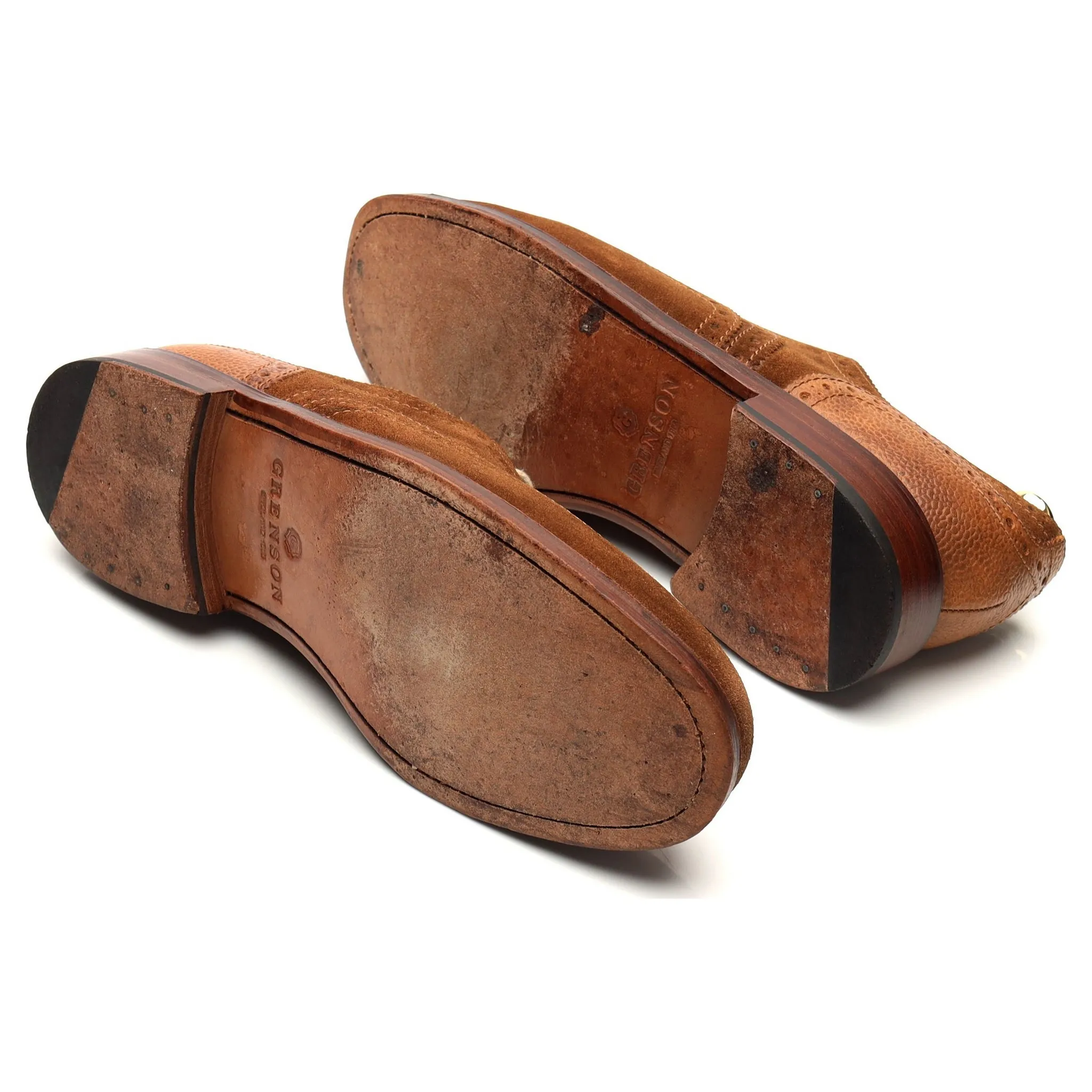 'Stanley' Snuff Brown Suede Oxofrd Brogues UK 9.5 G