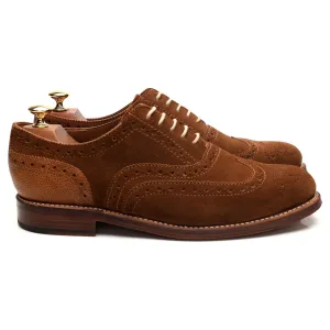 'Stanley' Snuff Brown Suede Oxofrd Brogues UK 9.5 G