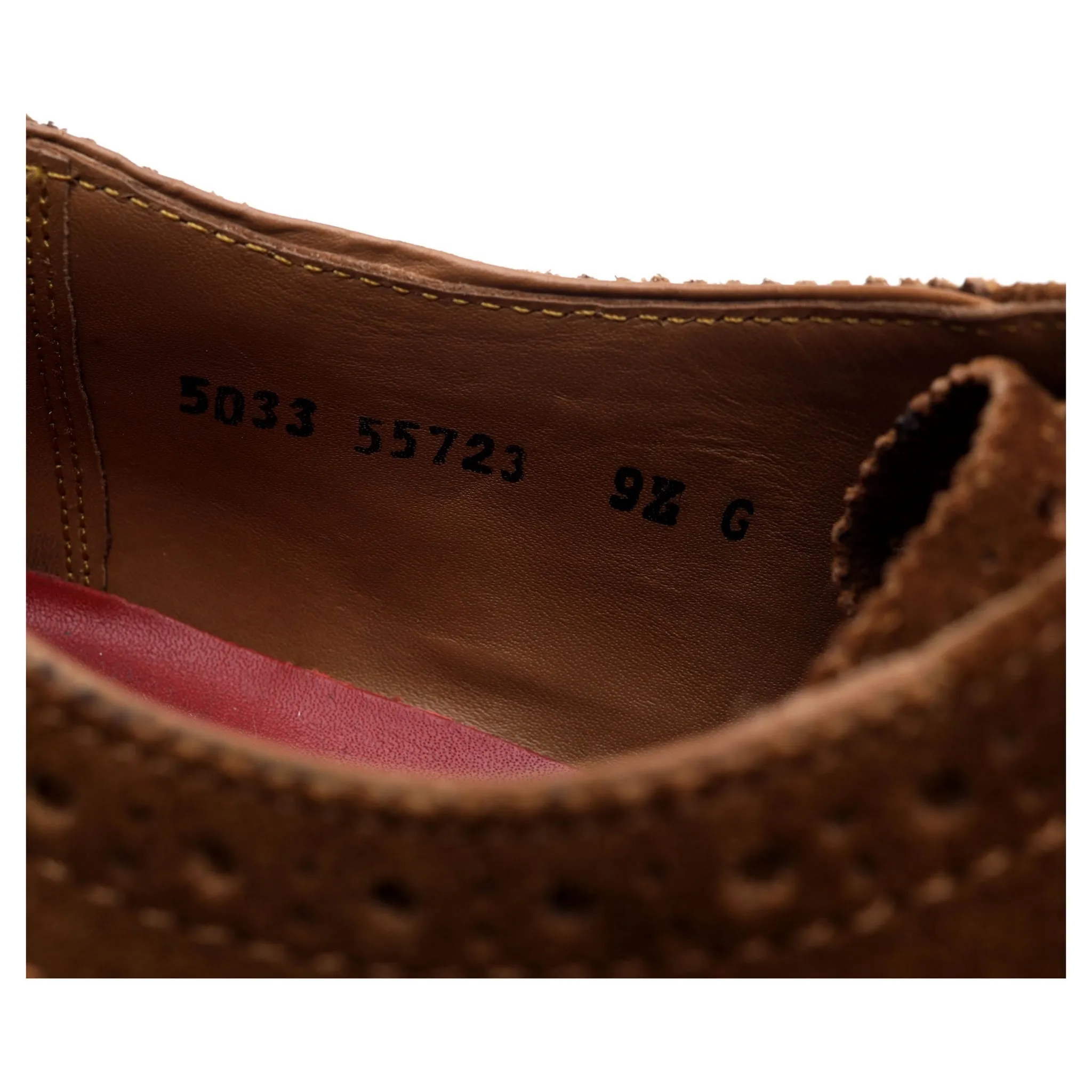'Stanley' Snuff Brown Suede Oxofrd Brogues UK 9.5 G