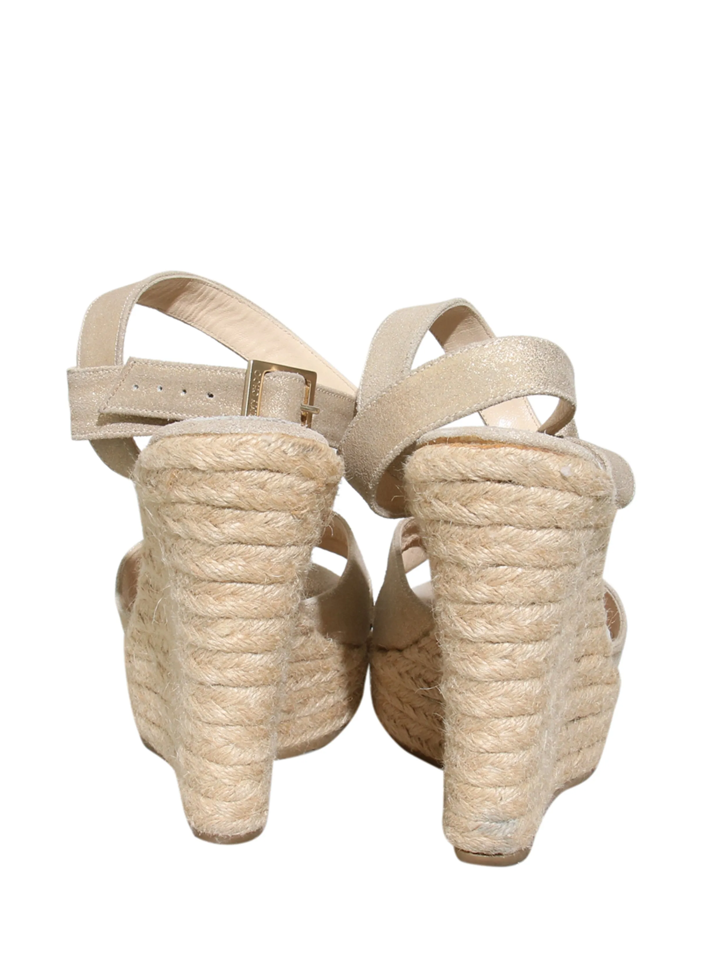 Straw Wedge Sandals