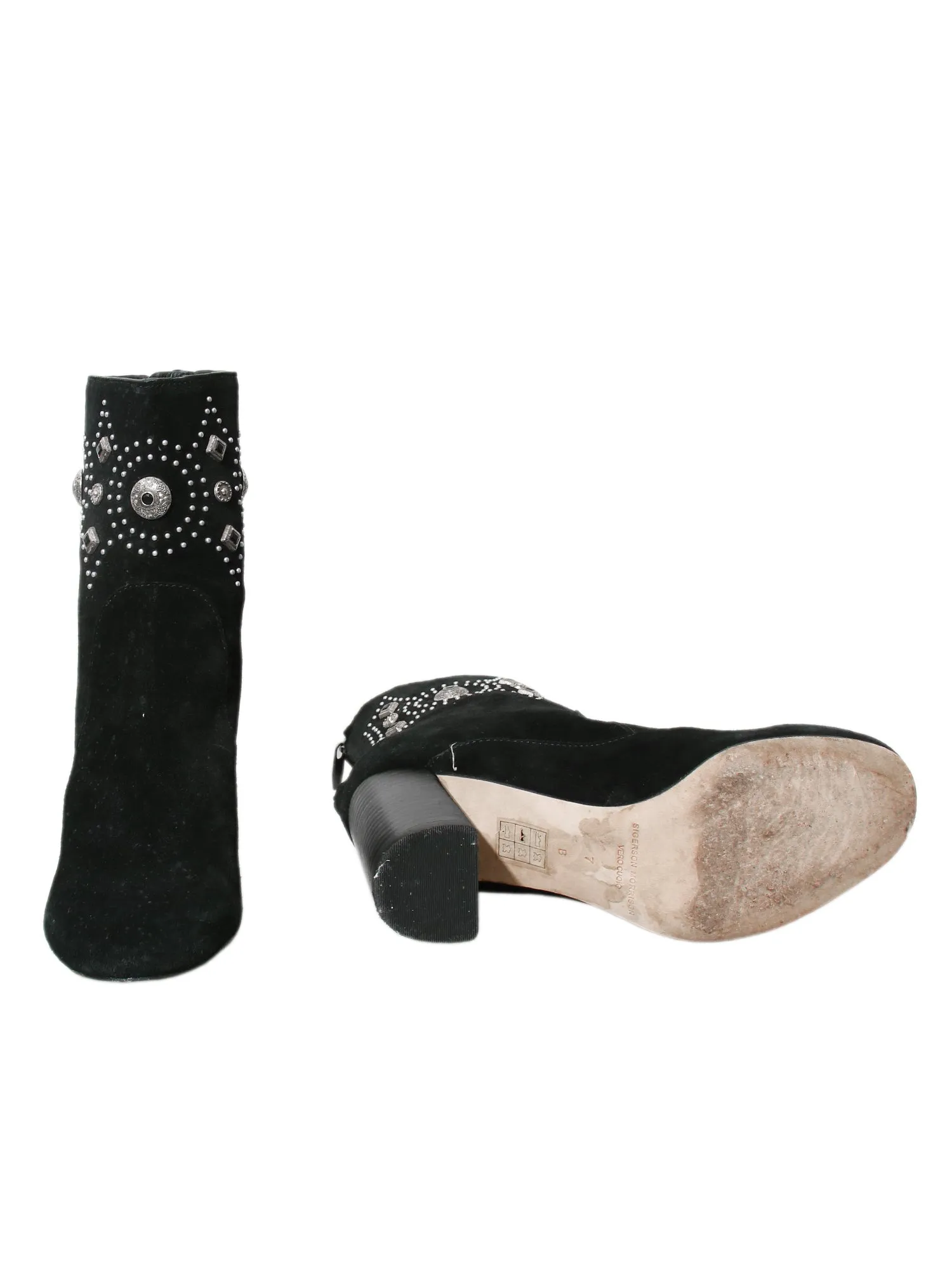 Suede Studded Boots