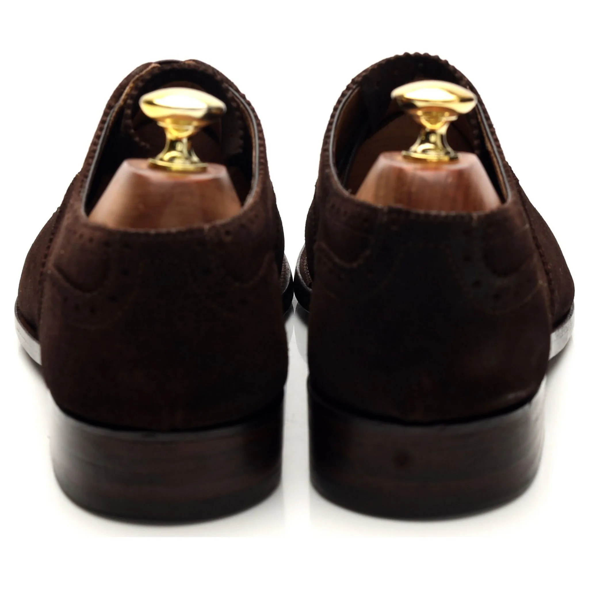 'Tom' Dark Brown Suede Oxford Semi Brogues UK 7 F
