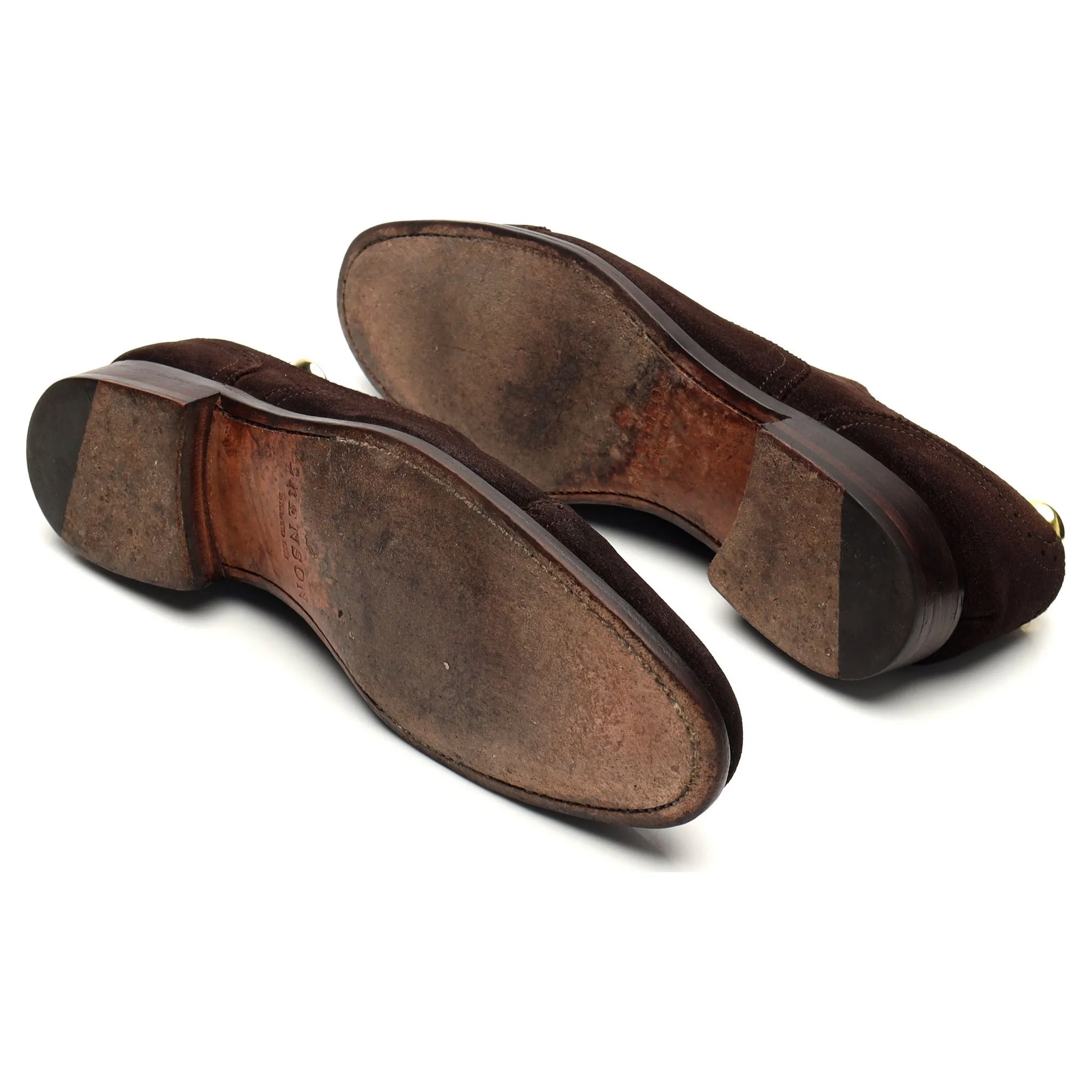 'Tom' Dark Brown Suede Oxford Semi Brogues UK 7 F