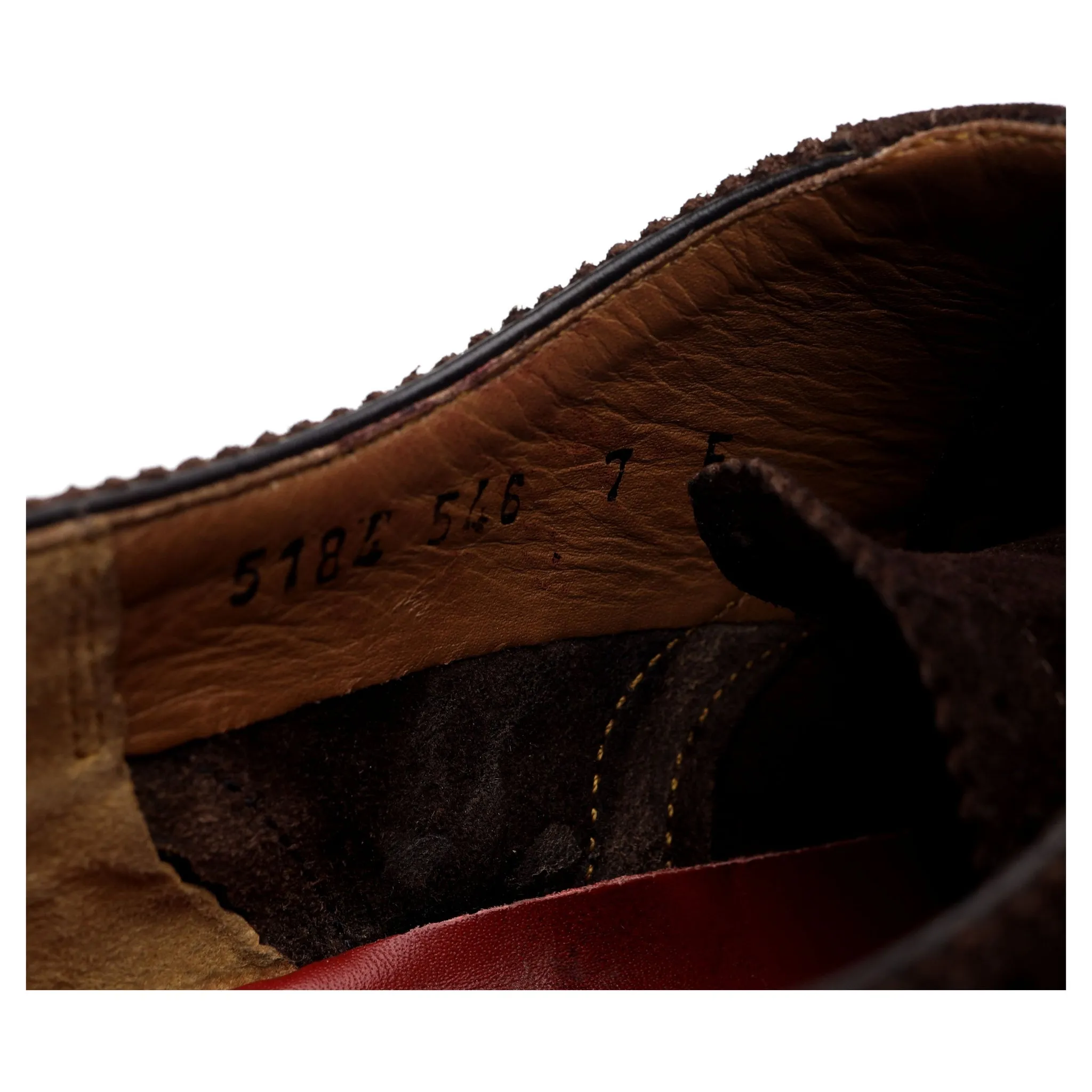 'Tom' Dark Brown Suede Oxford Semi Brogues UK 7 F