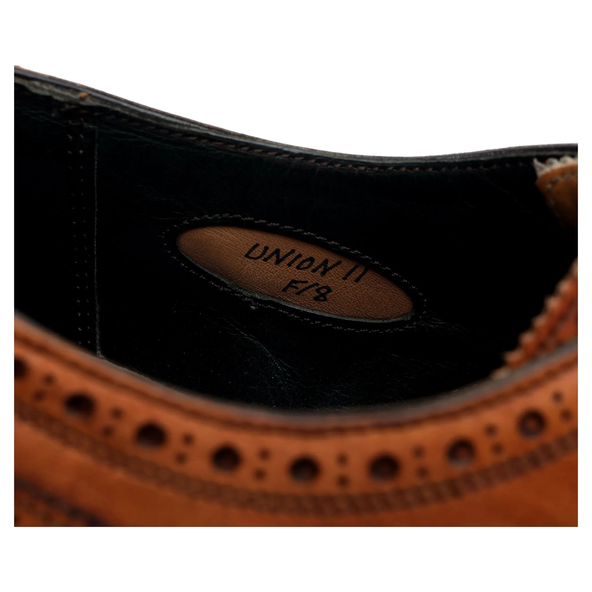 'Union II' Tan Brown Leather Derby Brogues UK 8 F