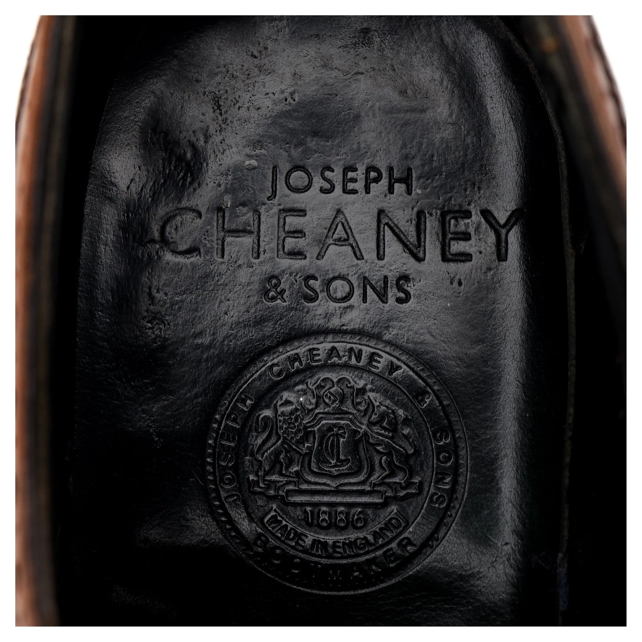 'Union II' Tan Brown Leather Derby Brogues UK 8 F