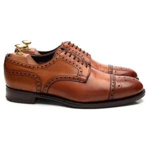 'Union II' Tan Brown Leather Derby Brogues UK 8 F