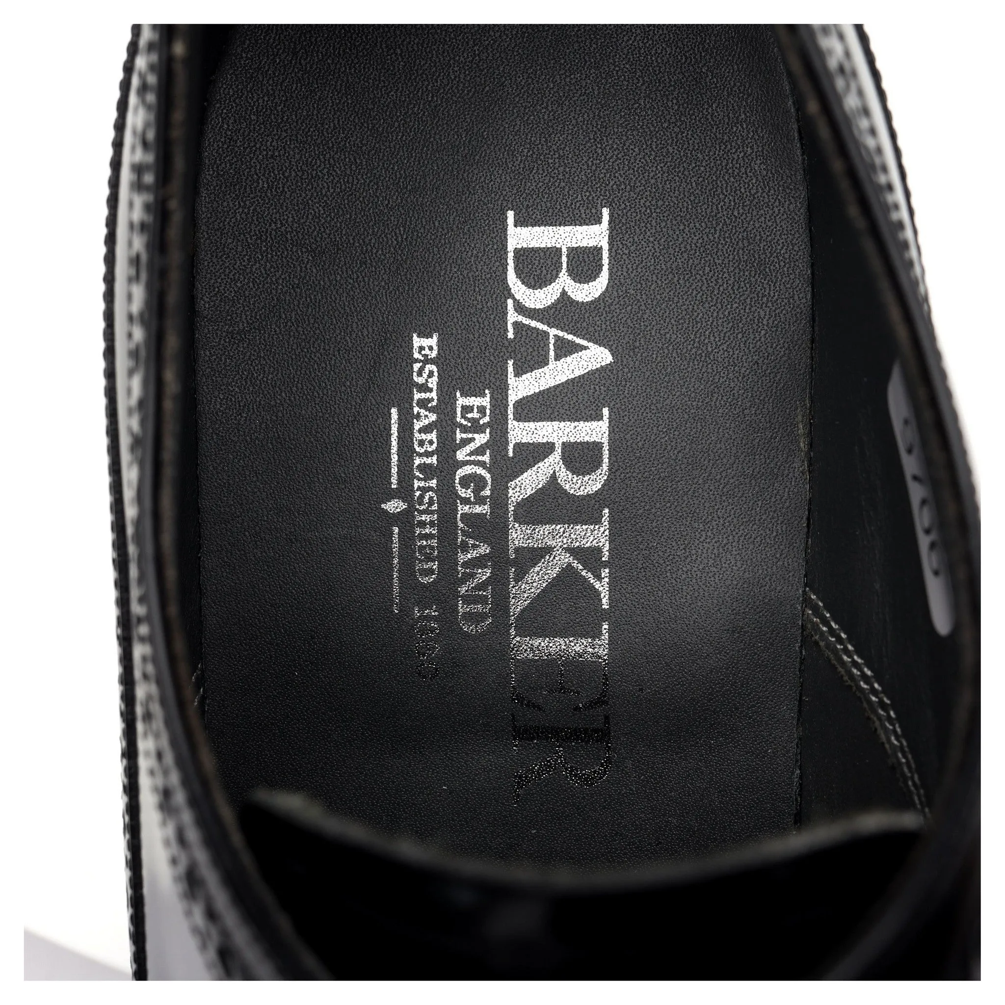 'Woodbridge' Black Leather Derby Brogues UK 8 G