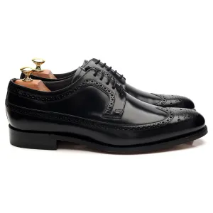 'Woodbridge' Black Leather Derby Brogues UK 8 G